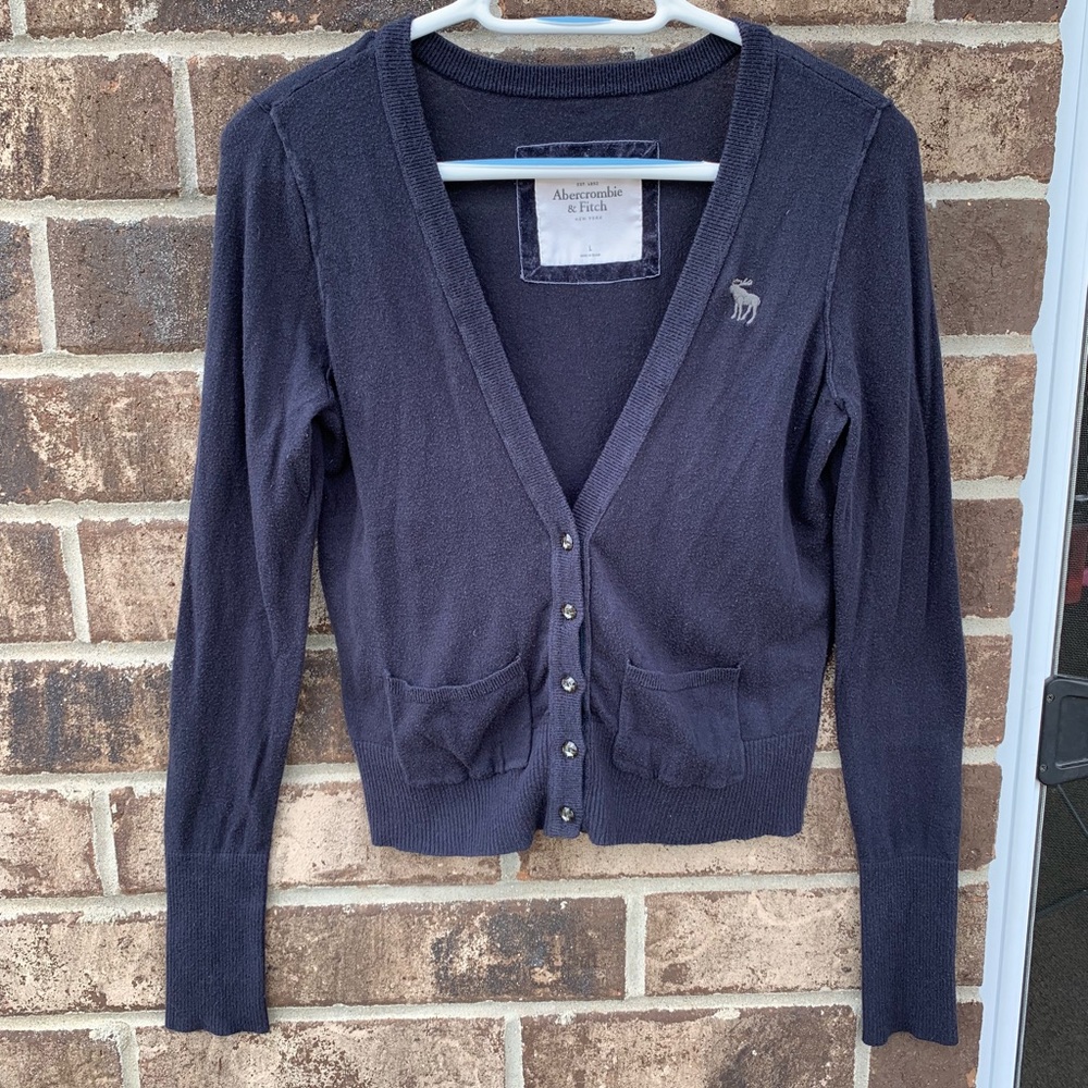 Abercrombie & fitch navy cardigan